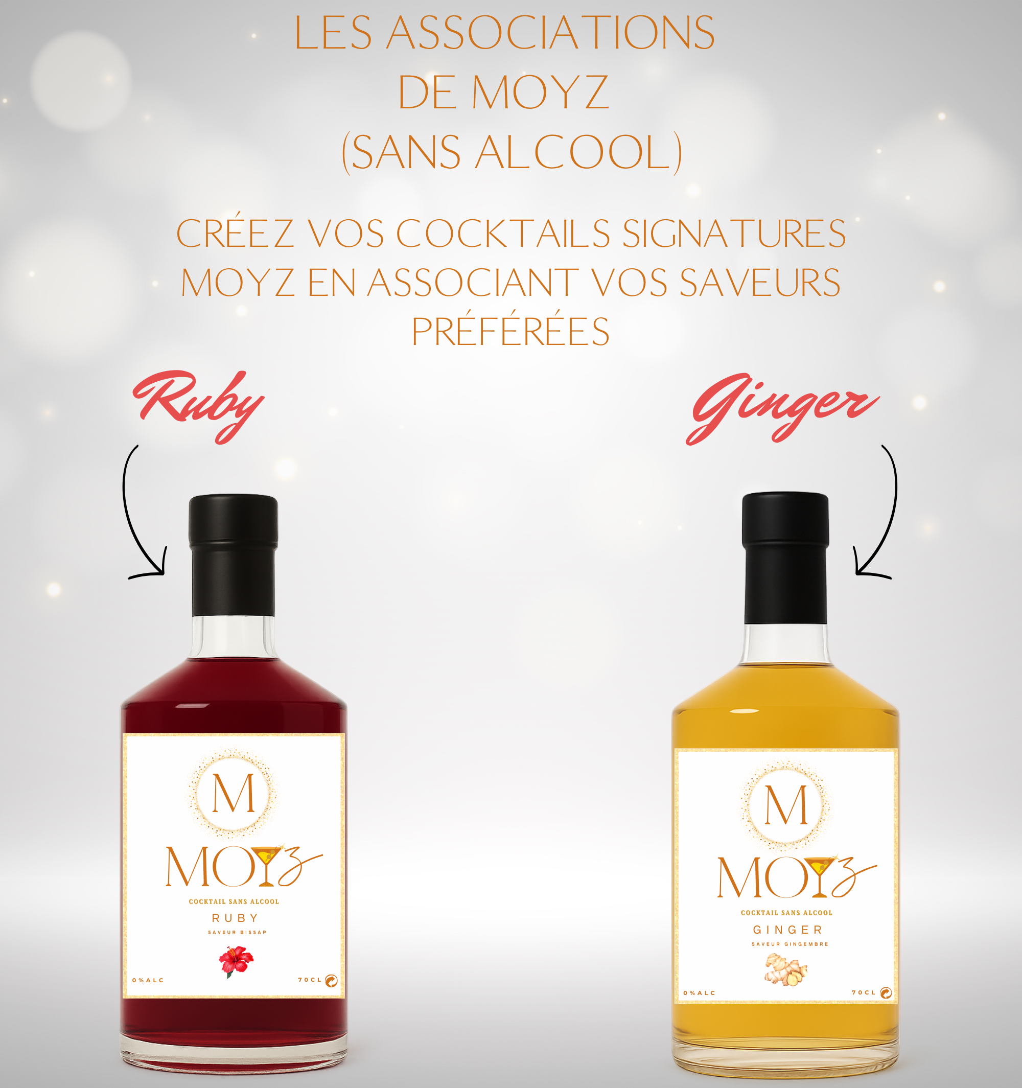 Mix & Match by MOYZ - RUBY & GINGER // Cocktail de Bissap et Cocktail de Gingembre SANS ALCOOL